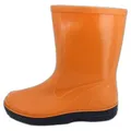 Beck Regenstiefel Basic Gummistiefel (für Mädchen und Jungen, in vielen Farben und Größen verfügbar) schmaler Schlupf-Stiefel, herausnehmbare Innensohle orange 23 EU