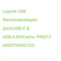 Logilink USB Steckdosenadapter 2port,USB-C & USB-A,65W,schw. PA0213 (40527920551