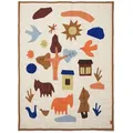 Ferm Living - Village Steppdecke 110 x 80 cm, multicolor