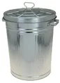 Spetebo Mülleimer Outddor Zink Abfalleimer mit Deckel - 55 Liter, mit abnehmbarem Deckel