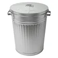 Zink Abfalleimer mit Deckel - 55 Liter - Metall Garten Mülleimer Outdoor Tonne