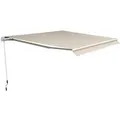 Outsunny Sonnenschirm Markise 100% Polyester  Aluminium Beige 450L x 300B cm