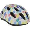 FISCHER Kinder-Fahrrad-Helm "Colours" Größe: XS/S mit Beleuchtung - Weiß/Bunt