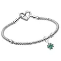 Pandora Charm-Armband Vierblättriges Kleeblatt Starter-Set silberfarben 21 cm