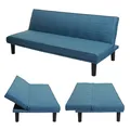 B-Ware Schlafsofa MCW-J17, Klappsofa Gästebett, Schlaffunktion Stoff türkis-blau