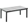 Auszugstisch Nancer - 180/240 x 100 cm, Keramik Holzoptik, Aluminium