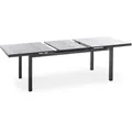 Niehoff Nancer Ausziehtisch Aluminium/Glasauflage Holzoptik 180/240x100 cm