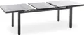 Niehoff Nancer Ausziehtisch Aluminium/Glasauflage Holzoptik 180/240x100 cm