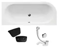 Badewanne Rechteck AVITA 150x75 Rechts + Badkissen |Ablaufgarnitur & Füße GRATIS
