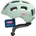 ABUS Fahrradhelm Youn-I 2.0 - mit Licht für Kinder, Jugendliche und junge Erwachsene - für Mädels und Jungs - Mint, Größe M (52-57 cm)
