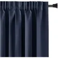 AmeliaHome Gardine Gardine Vorhang Einfarbig Verdunklungsvorhang Aufhängung Pleat (1 St), Kräuselband, verdunkelnd blau 140 cm x 245 cm