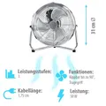 Grafner Bodenventilator Tischventilator 31cm Durchmesser im Retro-Stil