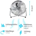 Grafner Ventilator Bodenventilator Tischventilator Standventilator 31cm