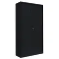LÜLLMANN Schiebetürenschrank, 555159 tiefschwarz 4 Fachböden 100,0 x 45,7 x 195,0 cm
