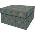 Dutch Design Brand Speicherbox mit Deckel - Pappkarton - Geschenkbox - 38,9 x 31,3 x 20,6 cm - Cordoba Petrol - 1 Stück - Petrol