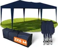 Kronenburg Faltpavillon 3x6 m wasserdicht - Gartenpavillon, Partyzelt stabil, UV-Schutz 50+ ohne Seitenteile - Blau