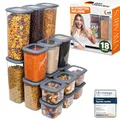 Viwares Vorratsdosen mit Deckel Luftdicht, 18er Vorratsbehälter Set BPA-Frei, Vorratsdose zur Müsli Mehl Aufbewahrung Küche, Praktische Organizer Küche, Frischhaltedosen für Lebensmittelaufbewahrung