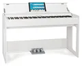 Classic Cantabile DP-S1 WM E-Piano - 88 gewichtete Tasten mit Hammermechanik und Anschlagdynamik - Slimline-Design - Layer-, Split- und Twinova-Funktion - 3 Pedale - Weiß matt