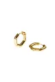 Purelei Hexagon Ohrringe – Edelstahl 14K vergoldet / 18K rosévergoldet/Silber – Geometrisches Sechseck-Design – Statement Schmuck Damen – 15,16 g – Modern & Edgy (Gold)