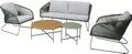 casa NOVA Lounge-Set PEACOCK LBH 163x83x58 cm grün Gartenset