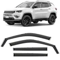 CLIM ART Windabweiser für/kompatible mit Jeep Compass 2016-2026 - Integrierte Regenabweiser - Autofenster Sonnen-&Regenschutz - Windabweiser Autofenster - Einfache Montage - Garantie 4 Set D