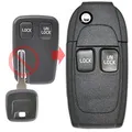 Auto Schlüssel Funk Fernbedienung 1x Klapp Umbau Gehäuse 2 Tasten + 1x Rohling NE66 für Volvo