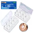 Silicone Ear Plugs for Sleeping Swimming, Reusable Moldable Noise Cancelling Earplugs for Sleeping, Swimmers, Snoring, Airplanes, Travel, Work, and Studying (16-Pillows) (White, 16 Stück (1er Pack）)