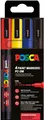 Posca 4 Paint Markers PC-3M Standard Colours fine 4er Set