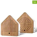 Zwitscherbox 2er-Set: Zirpyboxen in Braun - (B)7 x (H)7,7 x (T)4 cm