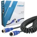 VSG24 Spiralkabel ELITE | 4-PIN für Rückfahrkameras | 5 Meter