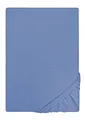 Traumhaft Schlafen - Castell - Markenbettwäsche 0077113 Spannbetttuch Jersey Stretch 1x 140x200 cm - 160x200 cm, blau