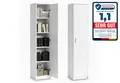 Home Collective Aktenschrank Bücherregal Mehrzweckschrank Schrank Kleiderschrank mit Einlegeböden (Garderobenschrank Regal für Schlafzimmer Flur Keller Büro) Einlegeböden verstellbar 40x35x180cm (BxTxH), weiß