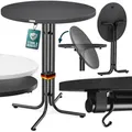Casaria® Stehtisch Klappbar Outdoor Gastro Bistrotisch 2x Haken Ø 80 cm Rund Witterungsbeständig Grau Anthrazit Bartisch pulverbeschichtet Metall - Grau