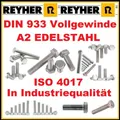 10 STÜCK M8 x 16mm Sechskantschraube DIN 933 ISO 4017 Edelstahl A2 Vollgewinde