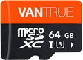 VANTRUE 64GB microSD Speicherkarte, UHS-I U3 4K, inkl. Adapter, Kompatibel mit Dashcam, Smartphone, Tablet, Action Camera und Überwachung Kamera (64G)
