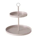 Etagere Samina 2 Ebenen Eisen H 33cm Ø 30cm beige
