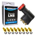 Megasat Diavolo Quattro LNB für Multischalter 0,1dB Digital SAT 4K HD Schwarz Ro