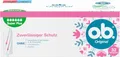 o.b. Tampons Original Super Plus 32 Stk., mit geschwungenen Rillen und 100 Prozent pflanzlich basierten Tamponkern für sehr starke Tage