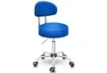 TRESKO Drehhocker Rollhocker mit Lehne, Arbeitshocker höhenverstellbar 46-58 cm, Bürostuhl mit Rollen Hocker Drehstuhl Kosmetikhocker