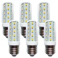 6 x LED Leuchtmittel Röhre 4W E27 Corn 3000K warmweiß T30x88 Sparlampe klar 360°