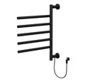 LuxeBath Elektrischer Badheizkörper Handtuchwärmer Elektrisch mit 5 schwenkbaren Armen und Timerfunktion, Handtuchheizkörper 75 Watt 45-60°C 450x622 mm Handtuchhalter Handtucht