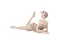 Moritz Dekofigur Badenixe mit Schwimmhaube, Polyresin Figuren Deko Geschenk Geometrische TierFigur Modern Skulptur
