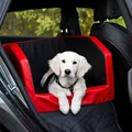 CopcoPet Rücksitz Hundeautositz Autohundebett Hundebett Transportbett Autoschondecke (55 x 70 x 38 cm, Rot-Schwarz)