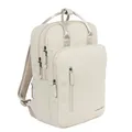 New Rebels William Milwaukee 18L Rucksack - 15,6-Zoll-Laptopfach mit wasserdichtem Reißverschluss - Gepolsterte Rückengurte - Stiftfach an der Vorderseite - Wasserfestes Material - Beige