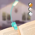 Leselampe Buchlampe Klemme 3 Modi Dimmbar USB Wiederaufladbar Flexibel Weiß 360°