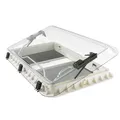 Dometic Heki 2 Dachhaube, 960x655mm, Klarglas, Rahmen creme-weiß, mit Kombi-Roll