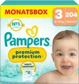 Pampers Baby Windeln Größe 3 6-10kg Premium Protection Midi Monatsbox 204 Stück