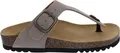 Scholl Zehensteg-Pantolette mit Fußbett Anais Dark Beige Suede - Velourleder 41