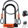 Kryptonite Evolution Mini 7 Bügelschloss mit Kryptoflex Kabel 8,3 x 17,8 cm