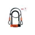 Kryptonite Evolution Mini-7 Bügelschloss + KryptoFlex™ Orange